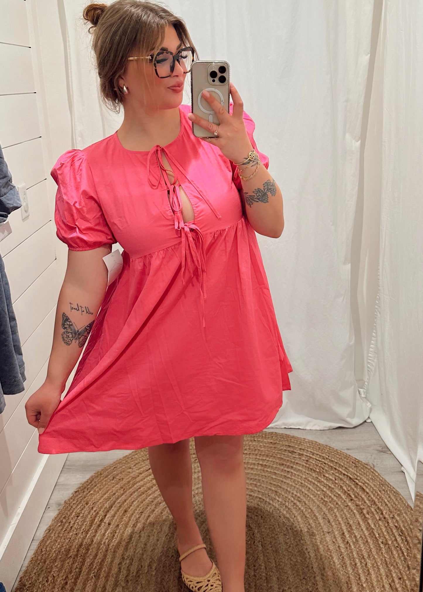 Pink - Bow dress