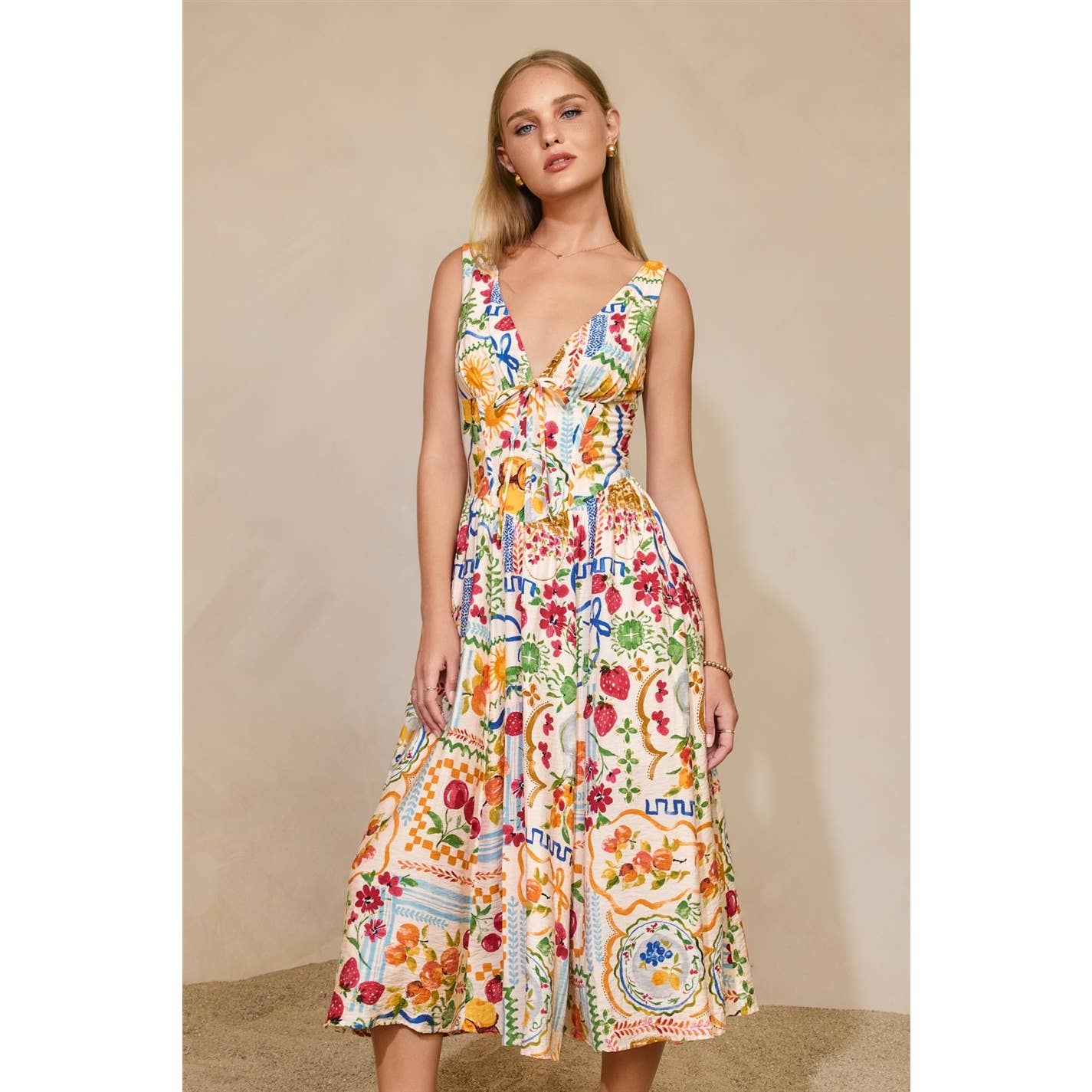 Sweetest Thing Plunging Corset Midi Dress