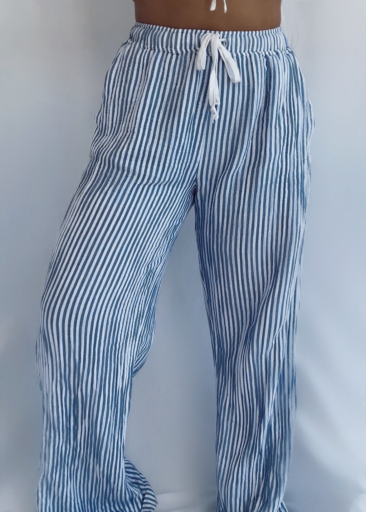 On coastal time pants - Blue