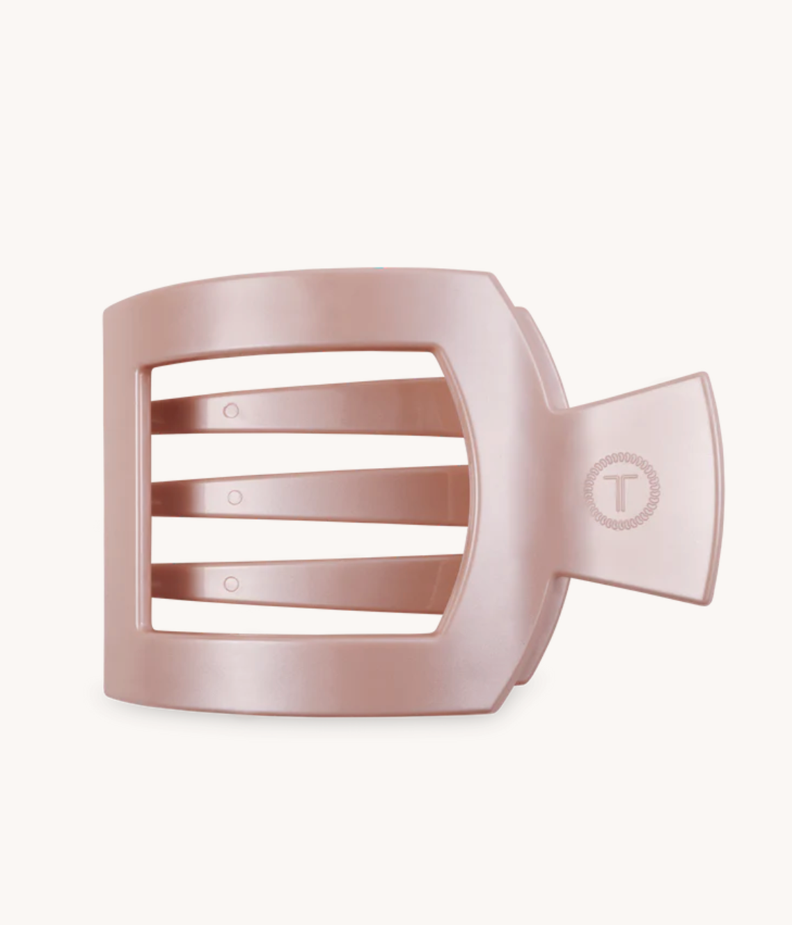 Pearly Pink Large Flat Square Hair Clip