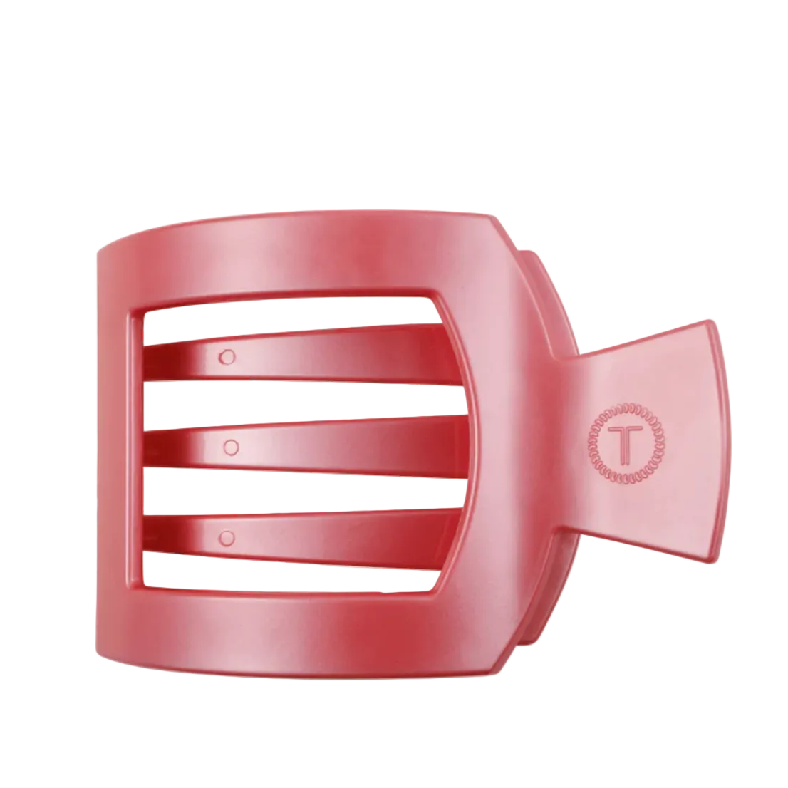 Calming Coral Large Flat Square Hair Clip - TELITIES