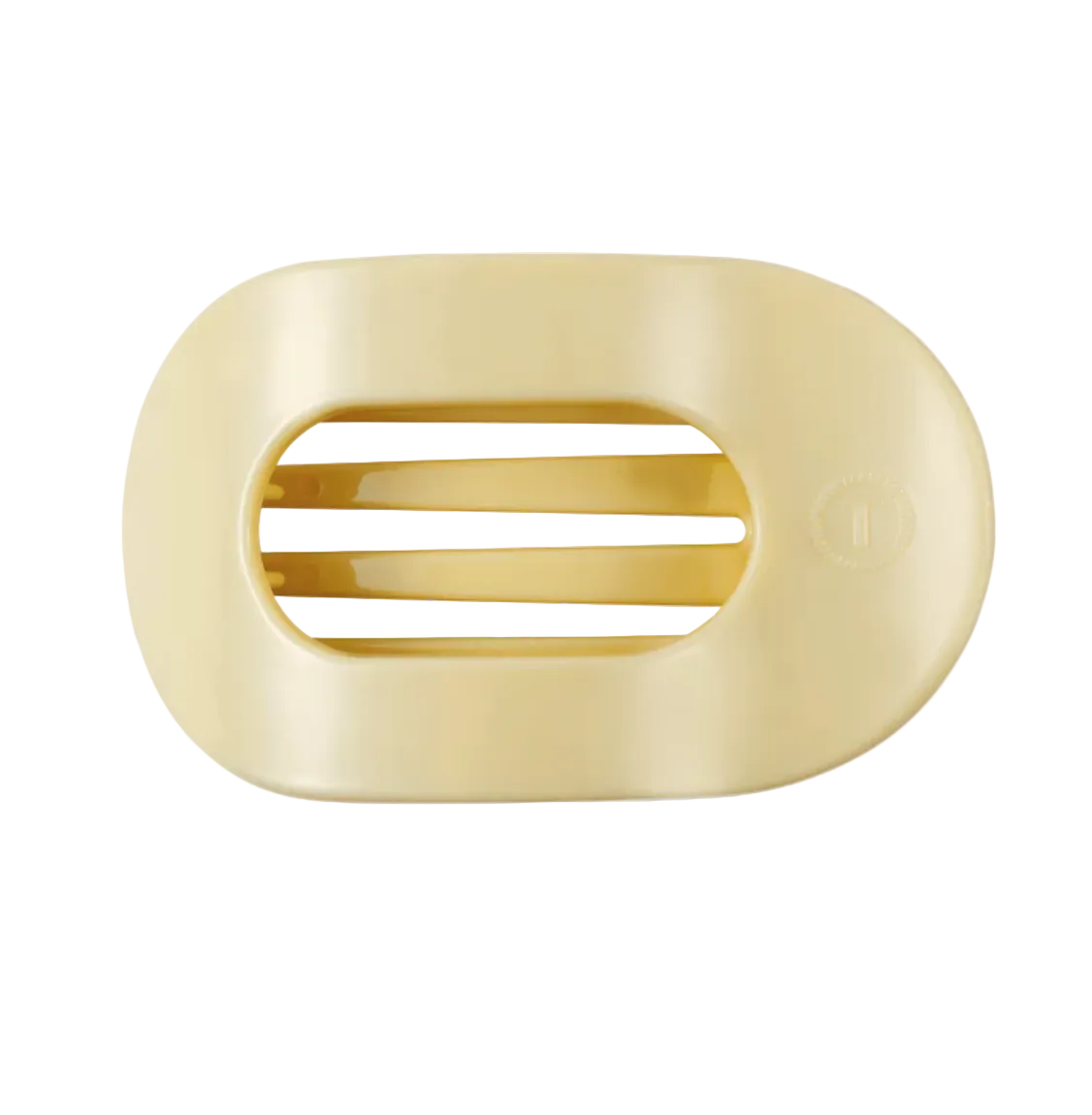 Butter Yellow Flat Round Hair Clip - TELETIES
