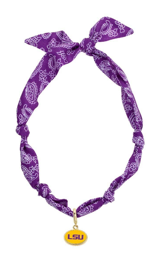 LSU Tigers Logo Bandana Scarf Necklace