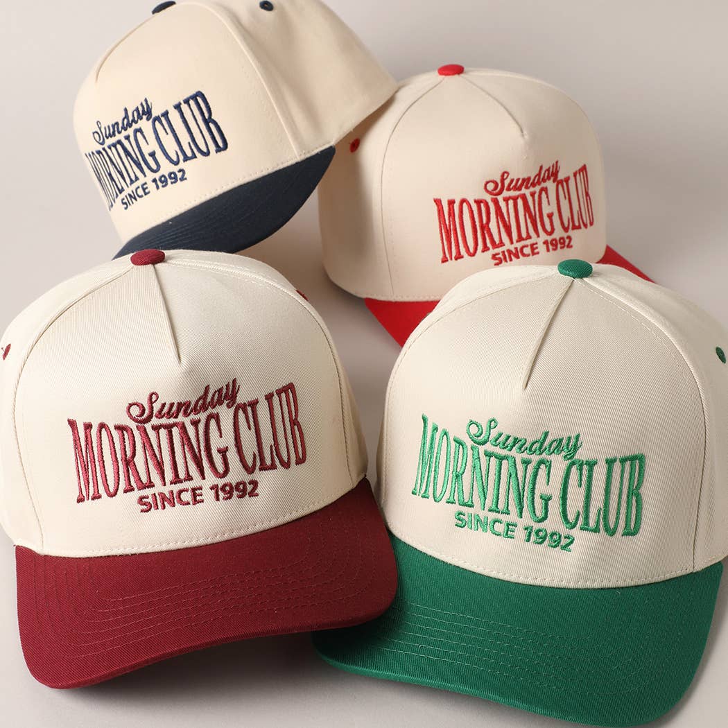 Sunday Morning Club Two-Tone Trucker Hat: Navy / ONE SIZE