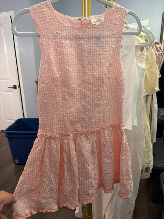 Pink gingham dress