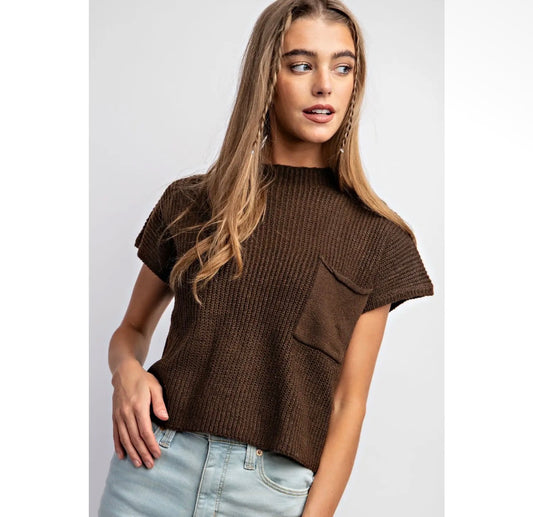 Knitted Top - Brown