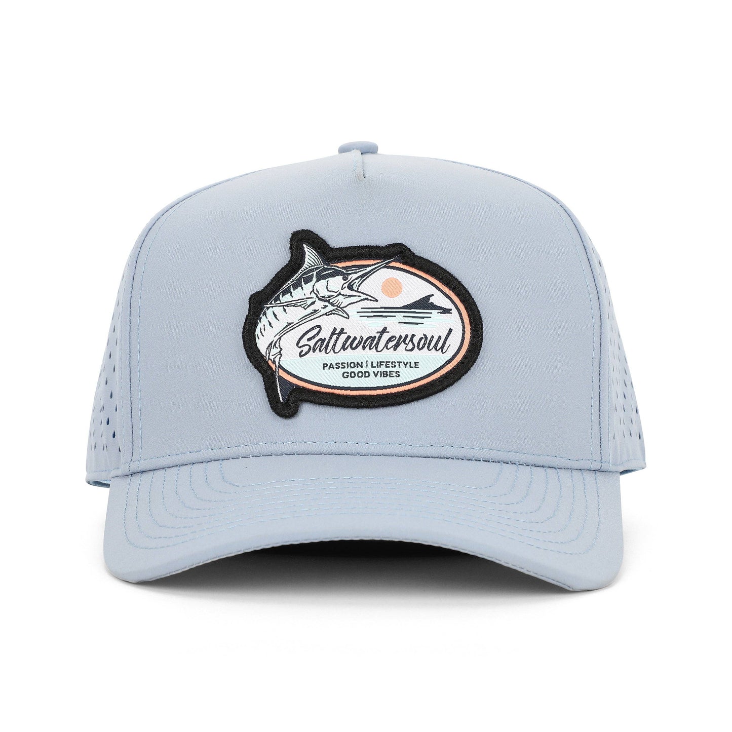 Marlin Patch Gray Vented Snapback Hat