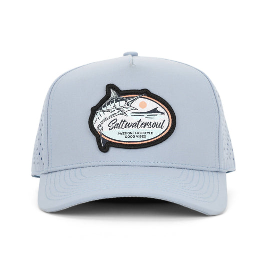 Marlin Patch Gray Vented Snapback Hat