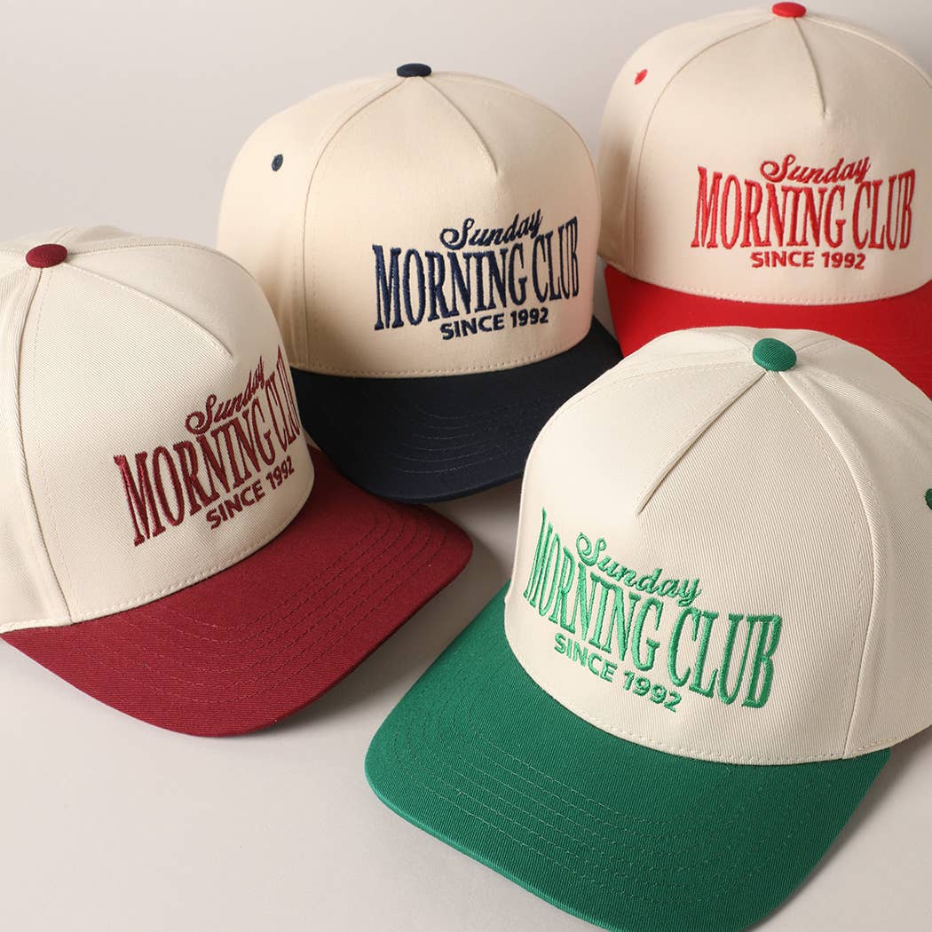 Sunday Morning Club Two-Tone Trucker Hat: Navy / ONE SIZE