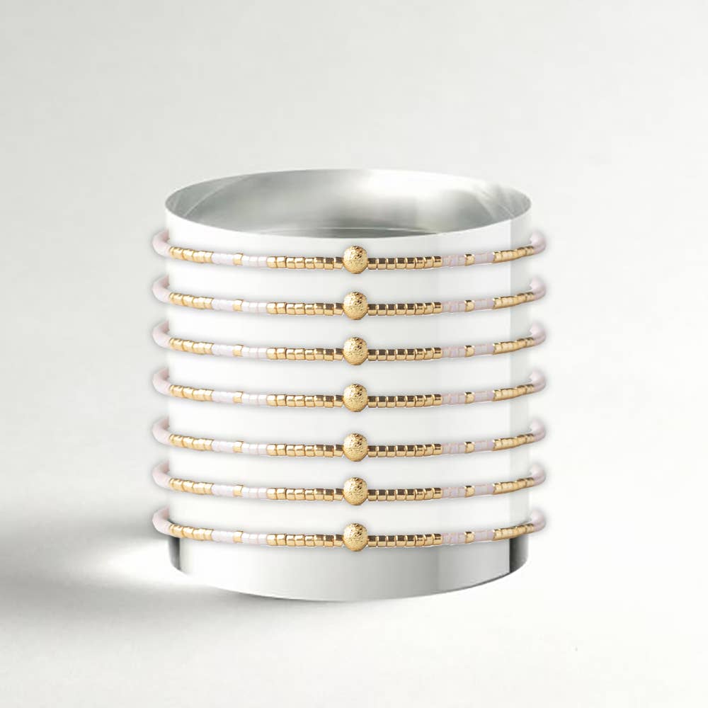 Sprinkles Adjustable Bangle-Champagne | Delicate, Layering