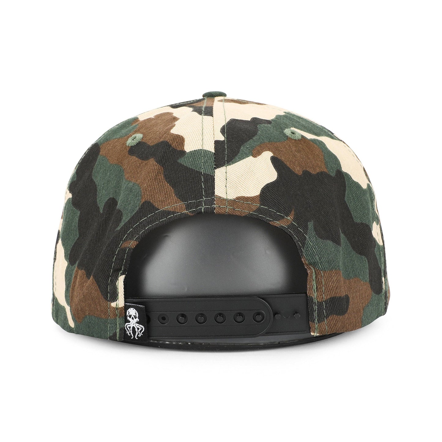 Octopus Patch Camo Cotton Snapback Hat