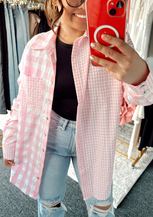 Pink Checkered Top