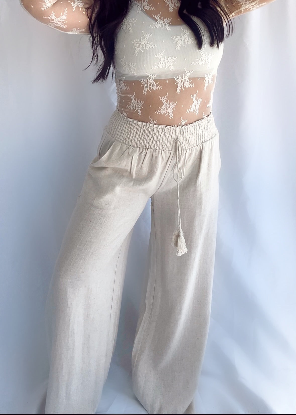 Linen pants - Tan