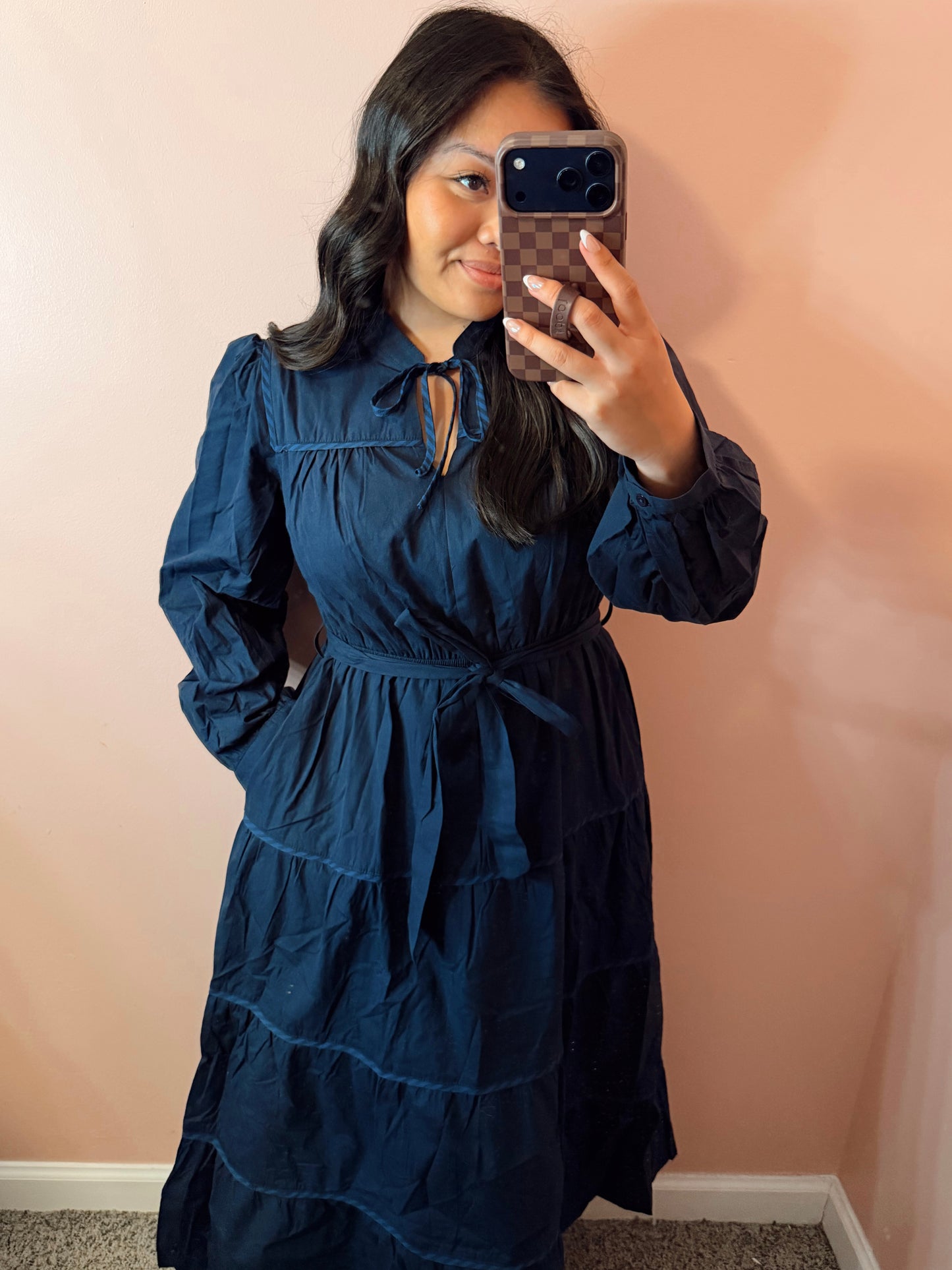 Navy Midi Dress