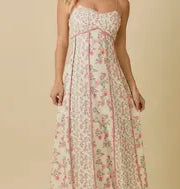 Pinky Patchwork maxi dress