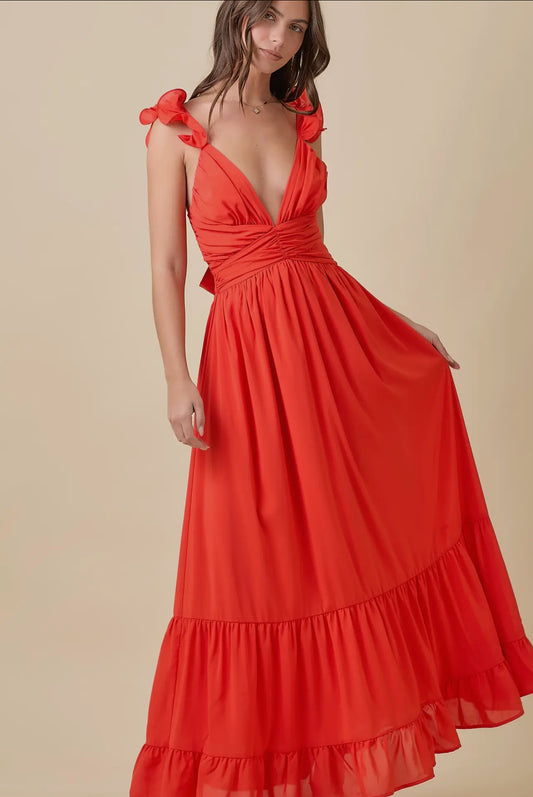 She's Cruising red Maxi dress