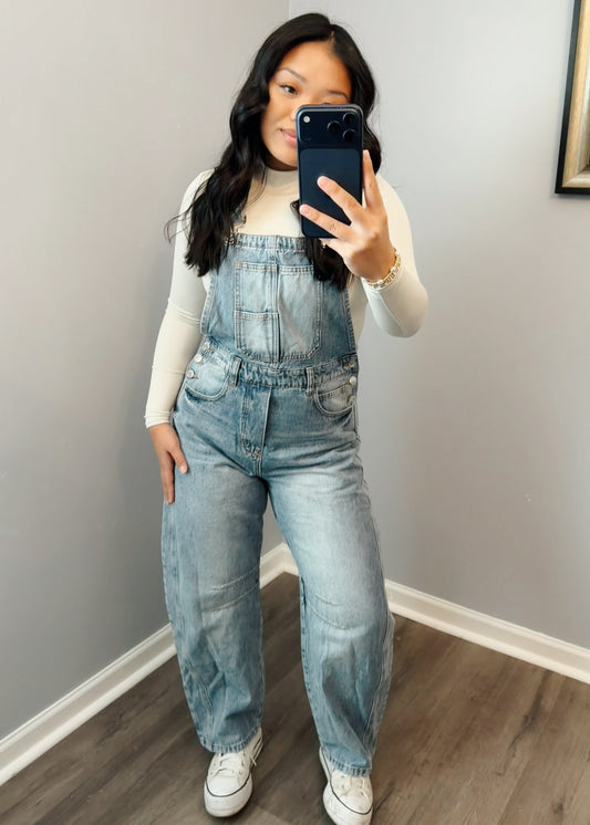 Barrel jean overalls - PRE ORDER SHIPS DEC 10y