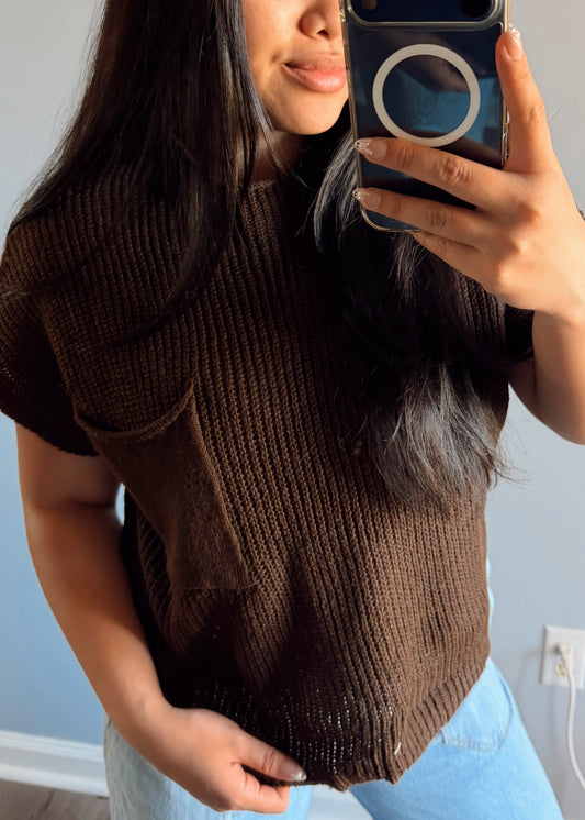Knitted Top - Brown