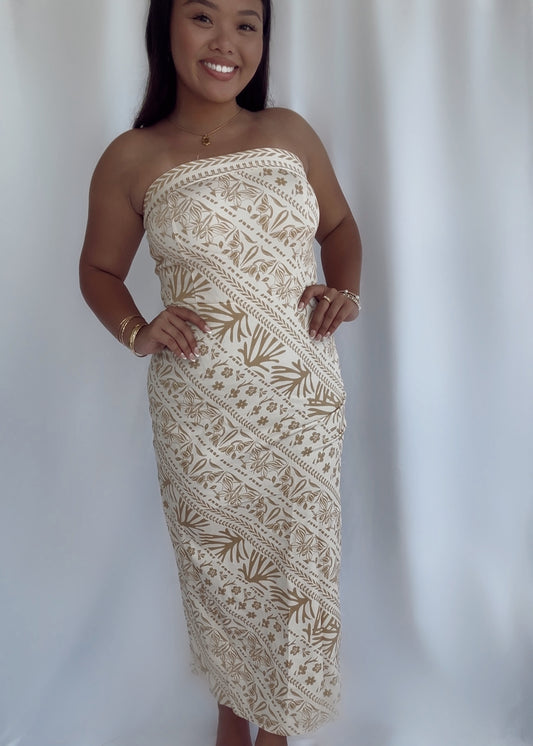 Printed Woven midi dress