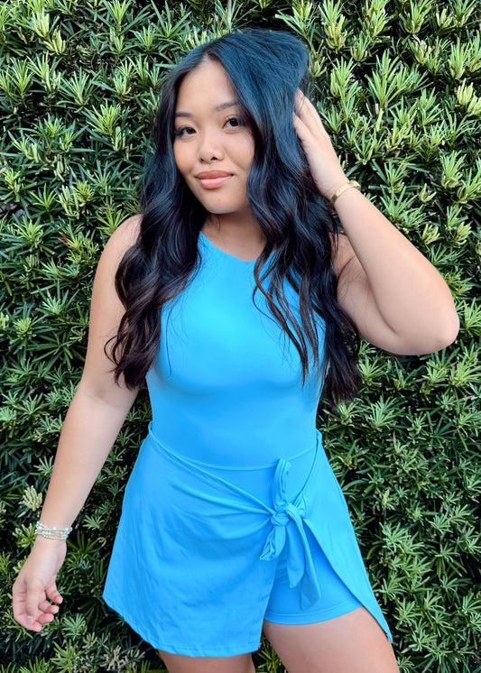 Anna Active Wrap Dress - blue