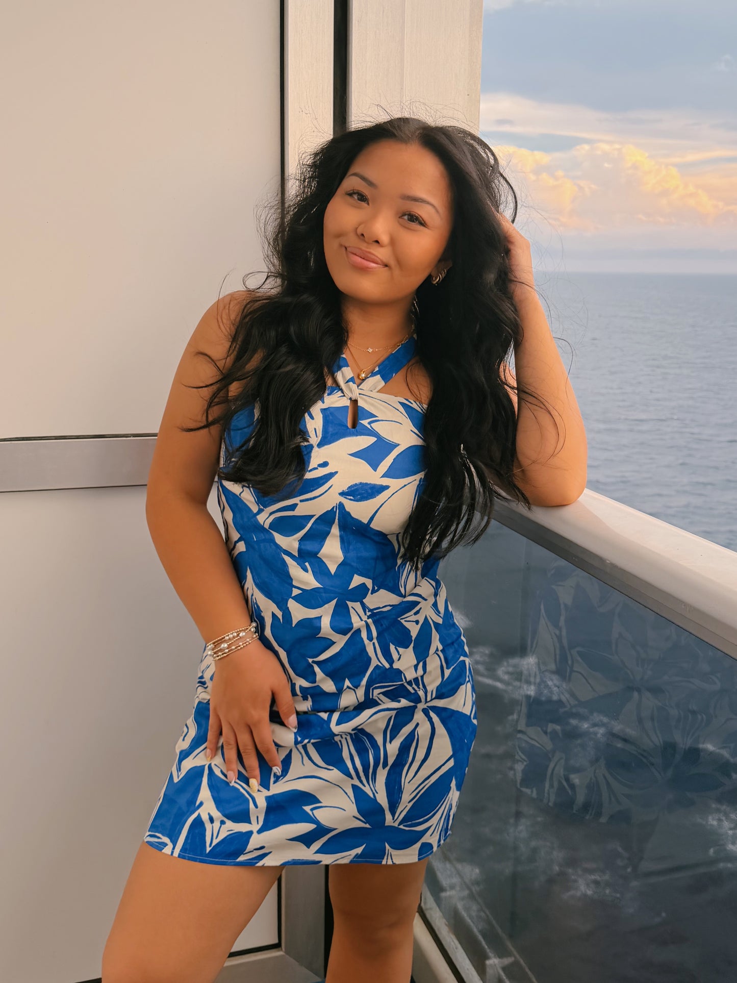 Mykonos Knot Halter Mini Dress: