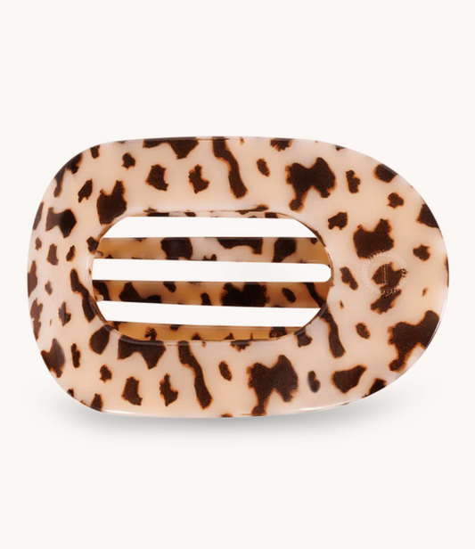 Blonde Tortoise Medium Flat Round Hair Clip