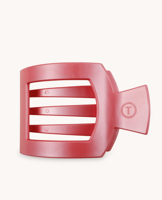 Calming Coral Large Flat Square Hair Clip - TELITIES