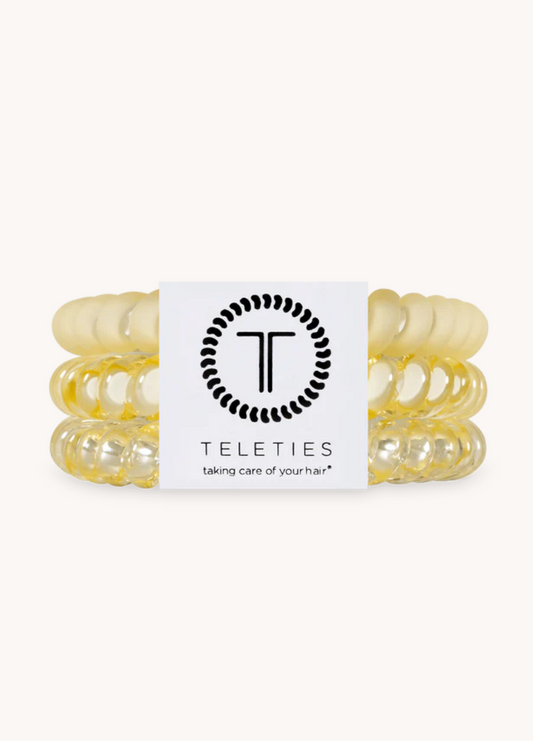 Butter Yellow Large Hair Ties - TELETIES
