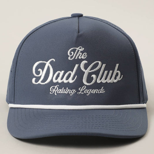 THE DAD CLUB Embroidered Premium Materials Trucker Hat: NAVY / One Size