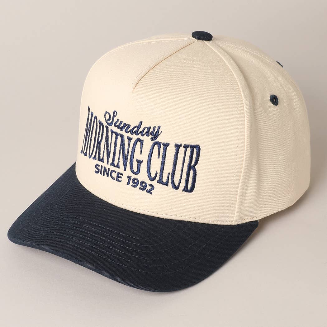 Sunday Morning Club Two-Tone Trucker Hat: Navy / ONE SIZE