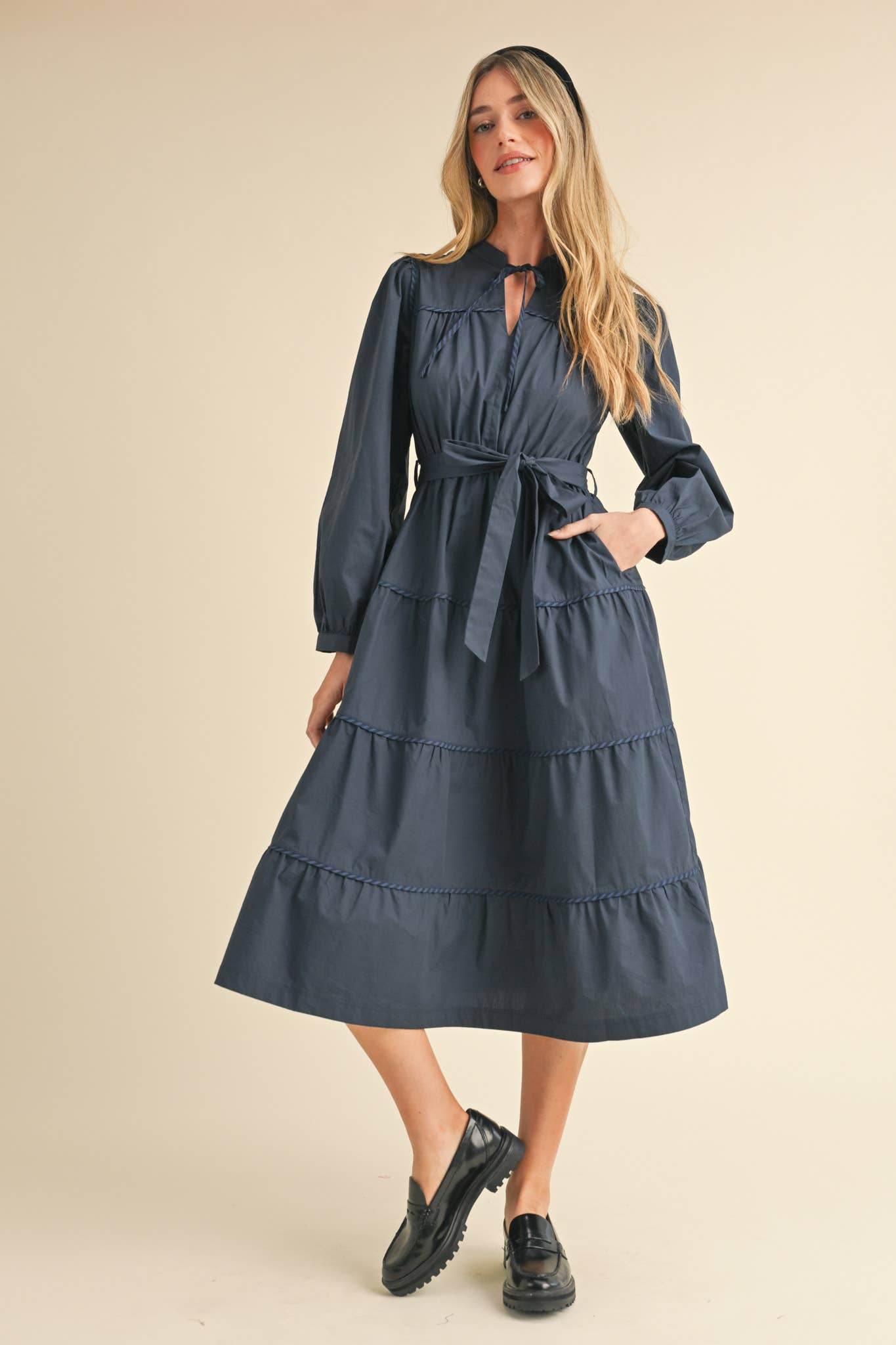 Navy Midi Dress